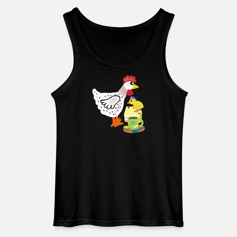 Breakfast Chicken Cake Chick Duo - Gildan Men’s Tank Top - black