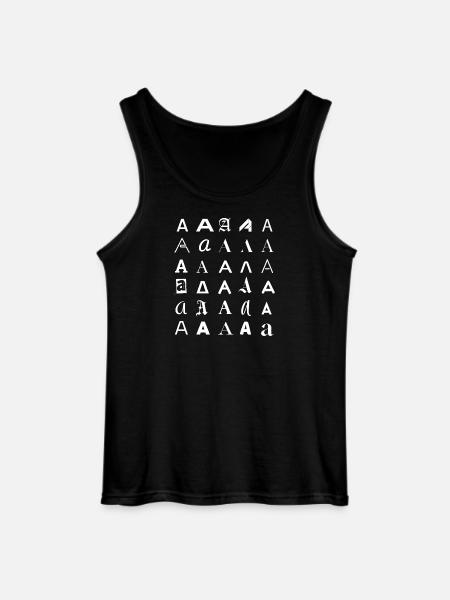Typografibogstav Et design Mosaik - Gildan tanktop til mænd - sort