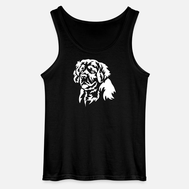 Clumber Spaniel Head "Black Edition" - Gildan Men’s Tank Top - black
