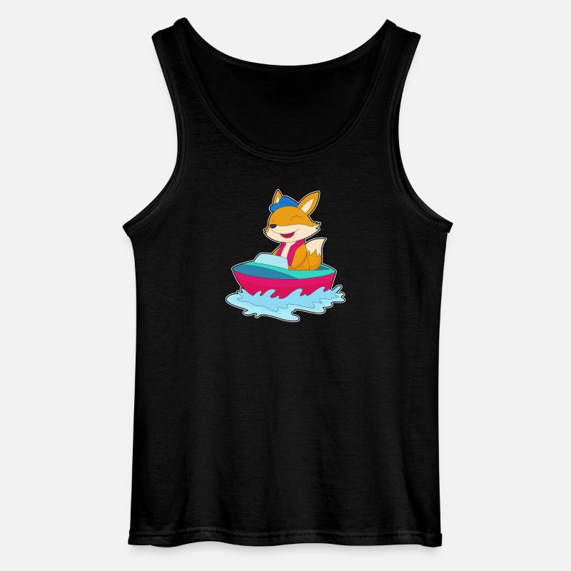 Fuchs kleines Boot - Gildan Männer Tank Top - Schwarz