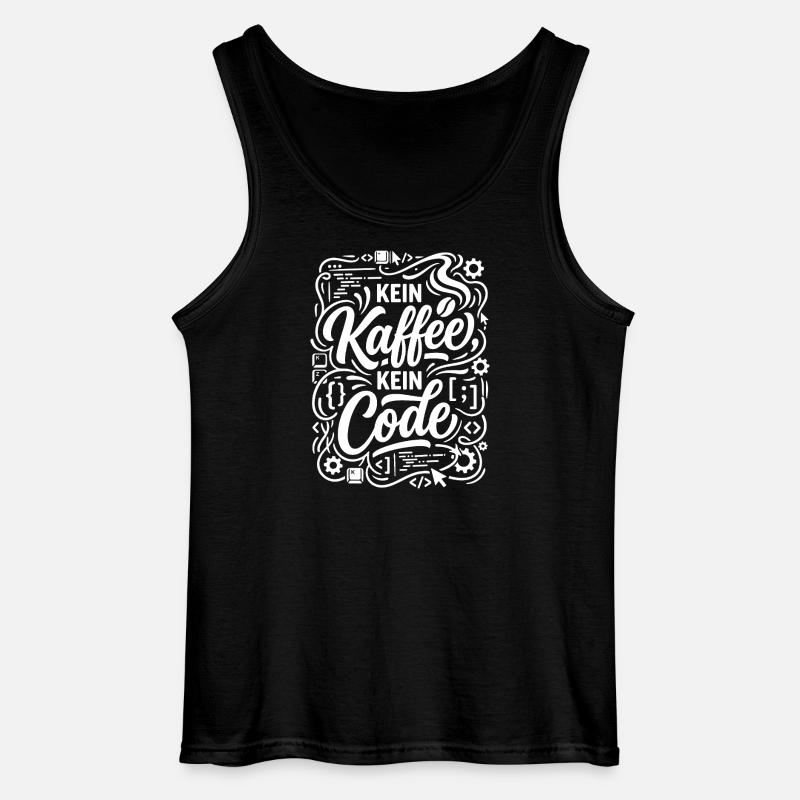 Kein Kaffee kein Code Informatiker - Gildan Männer Tank Top - Schwarz