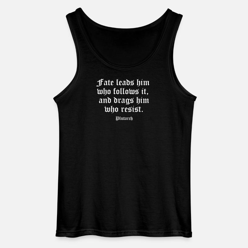 Gothic Fate Quote by Plutarch - Gildan Men’s Tank Top - black