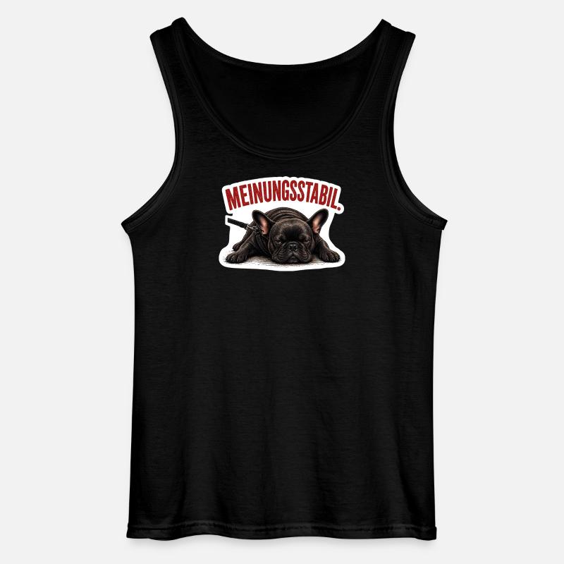 Frenchie – Meinungsstabil Bully - Gildan Männer Tank Top - Schwarz