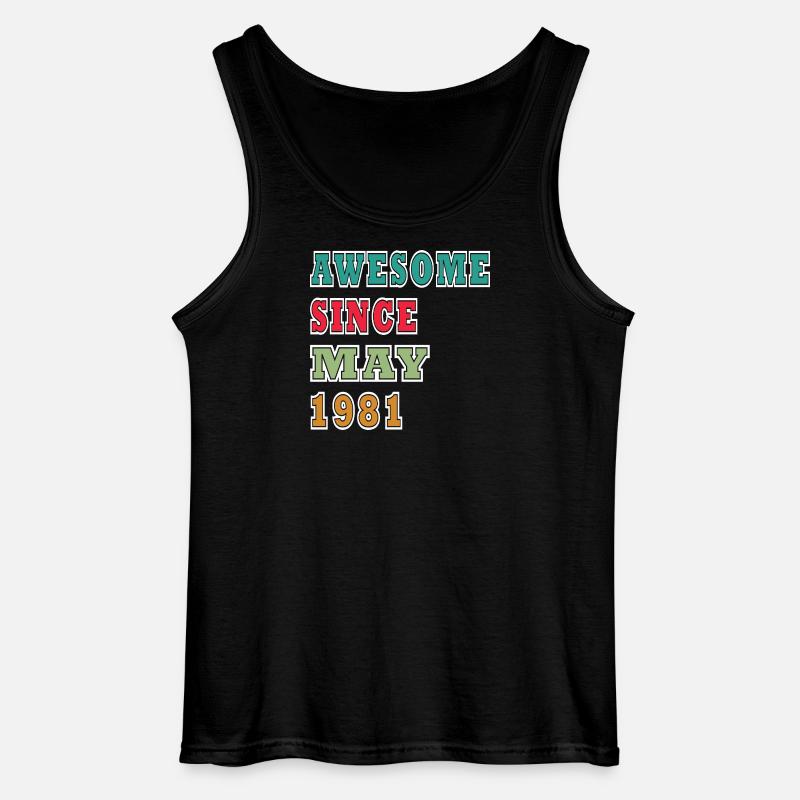 Awesome seit Mai 1981 - Gildan Männer Tank Top - Schwarz