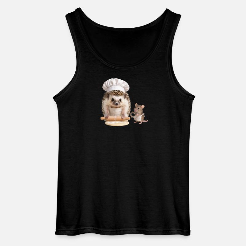 Igelbäcker mit Maushelfer - Gildan Männer Tank Top - Schwarz