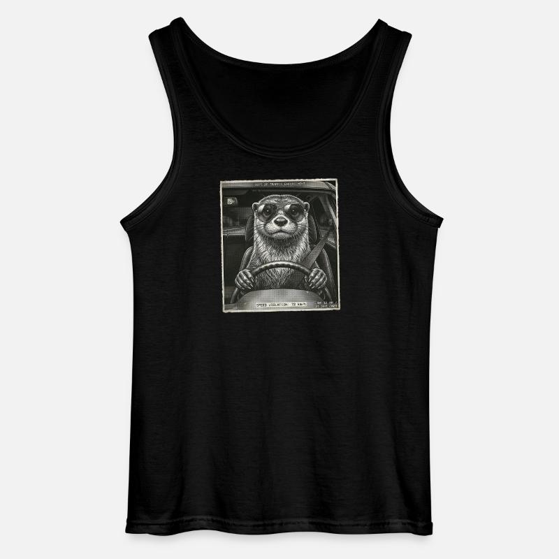 Otter Flashed - Débardeur Gildan Homme - noir