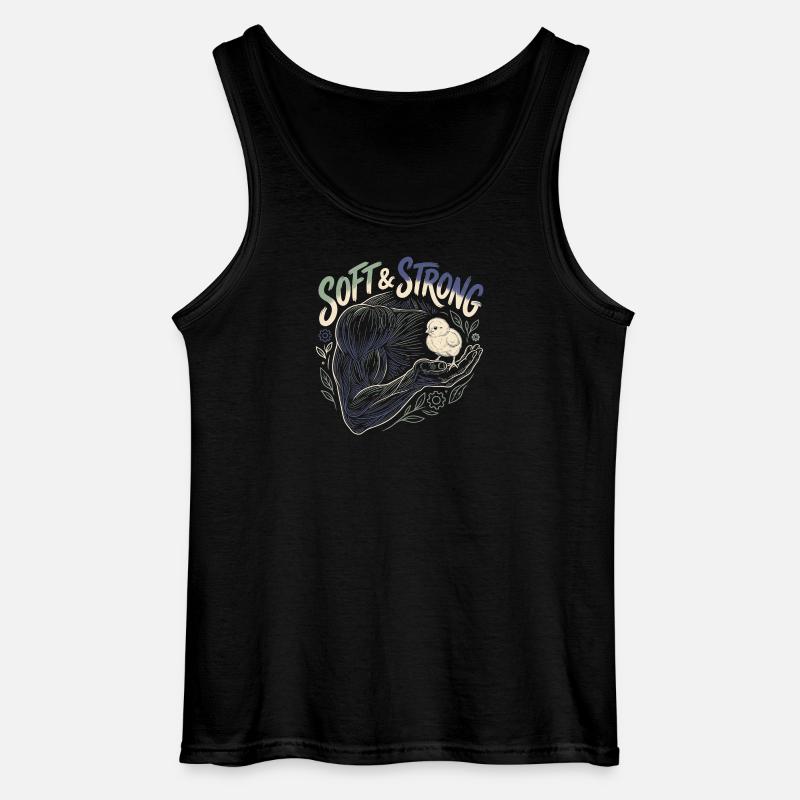Soft And Strong Men - Gildan Männer Tank Top - Schwarz