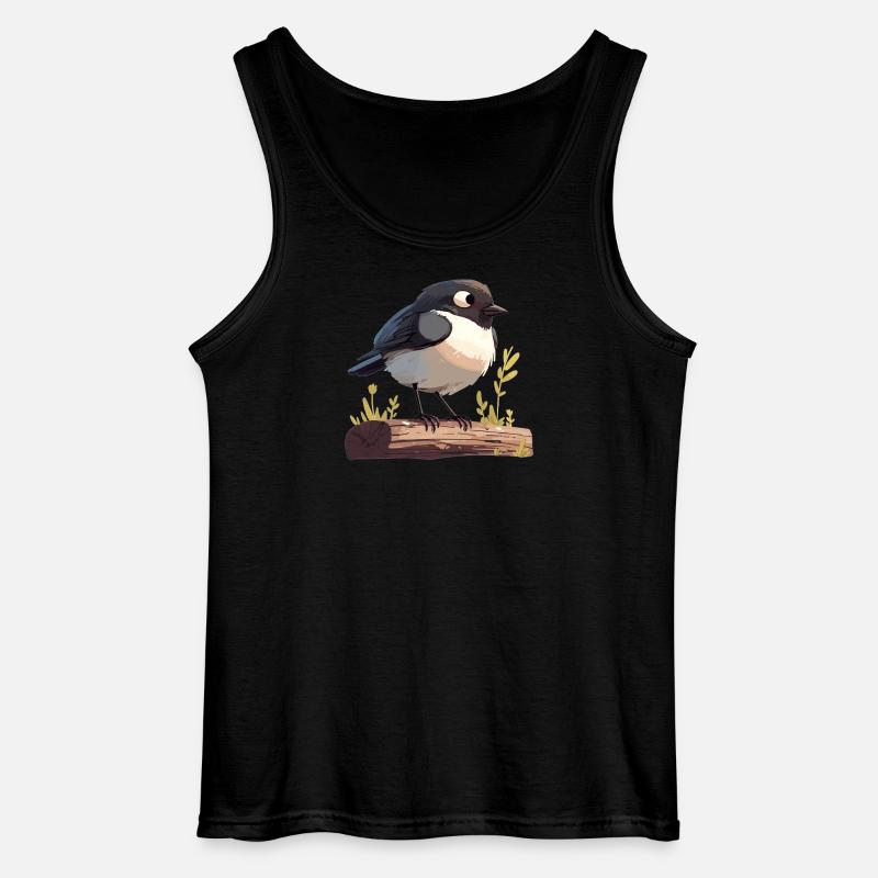 Elstern Elster - Gildan Männer Tank Top - Schwarz