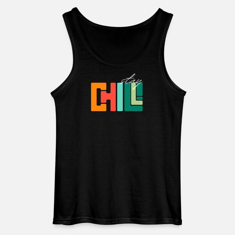 Bleib cool - Gildan Männer Tank Top - Schwarz