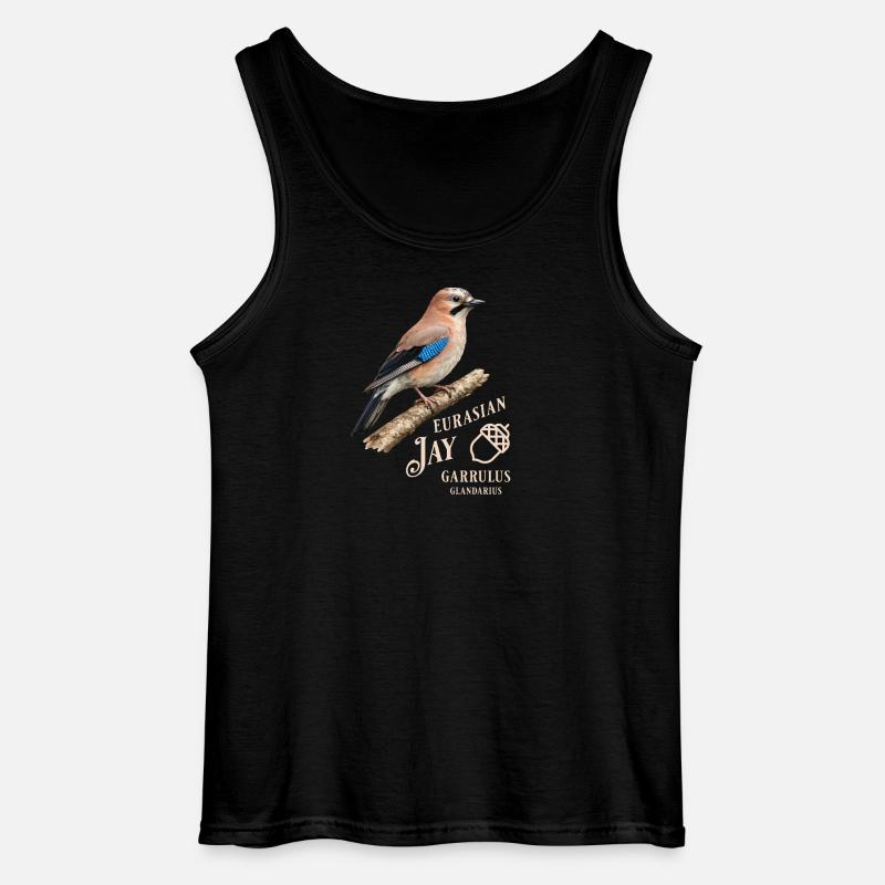 Eurasian Jay Eichelhäher Vogel Design - Gildan Männer Tank Top - Schwarz