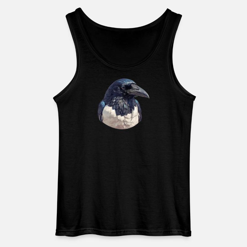 Elstern Elster - Gildan Männer Tank Top - Schwarz