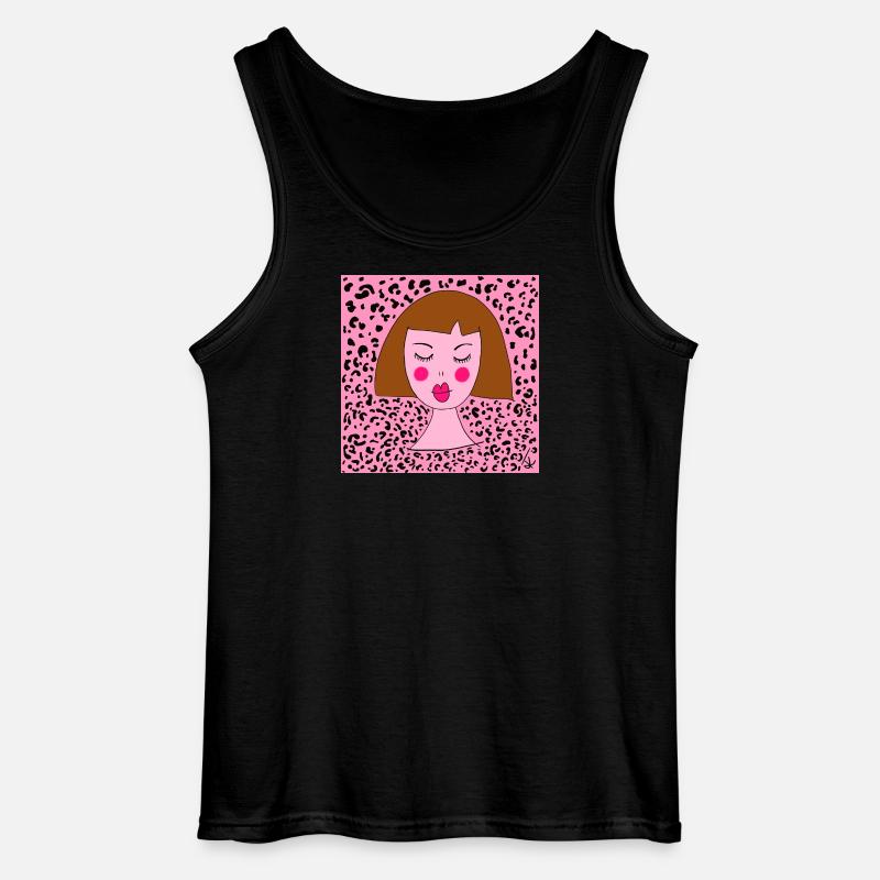 LEOPARDENMÄDCHEN - Gildan Männer Tank Top - Schwarz