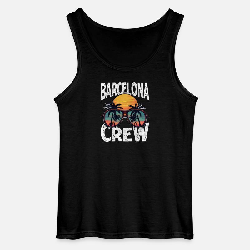 Barcelona Crew - Gildan Männer Tank Top - Schwarz
