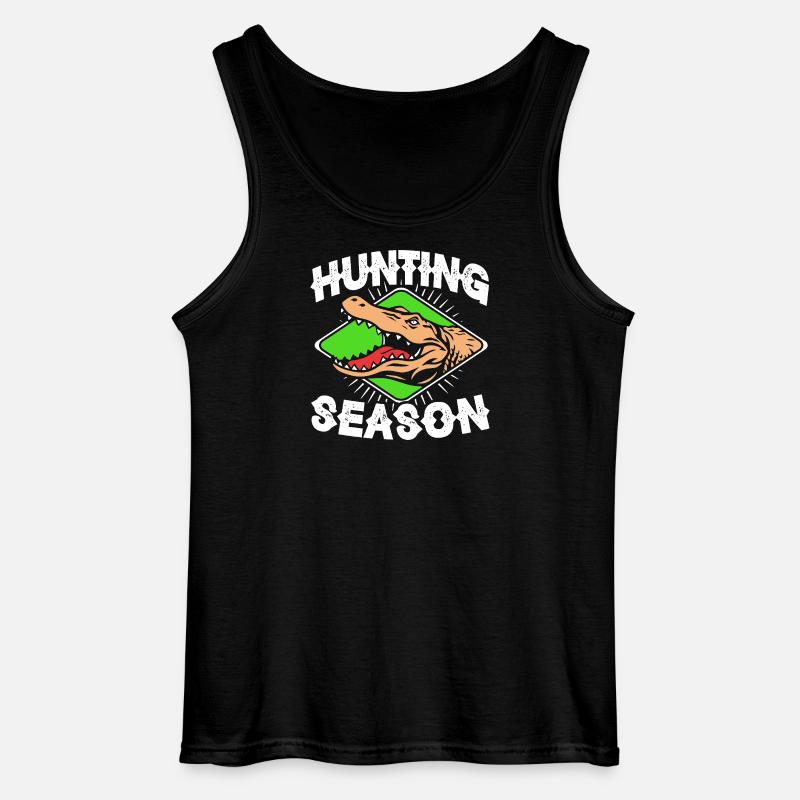 Krokodil Jagd - Gildan Männer Tank Top - Schwarz
