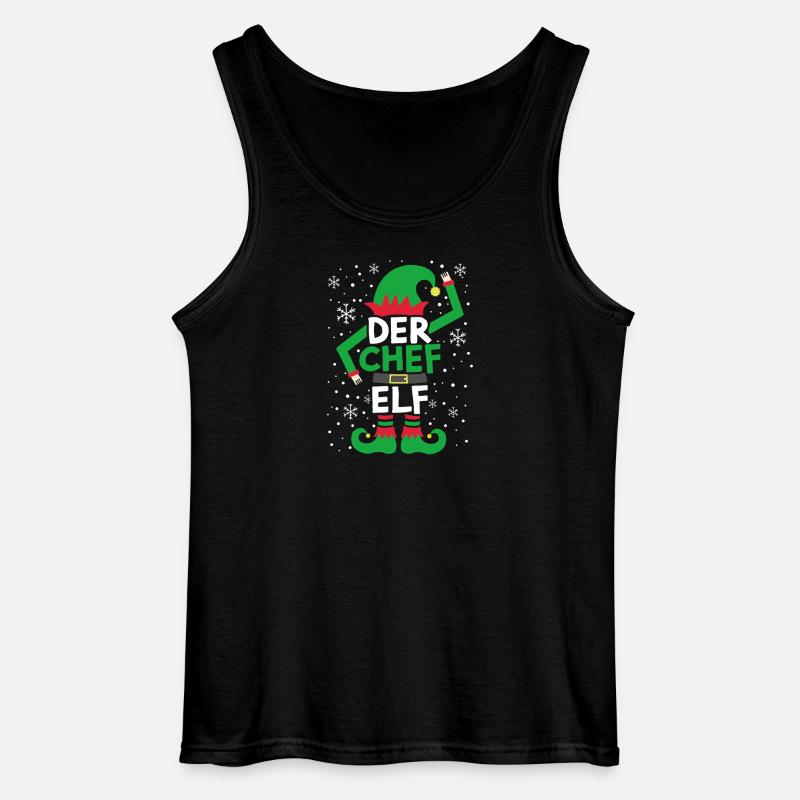 Der Chef-Elf - Gildan Männer Tank Top - Schwarz