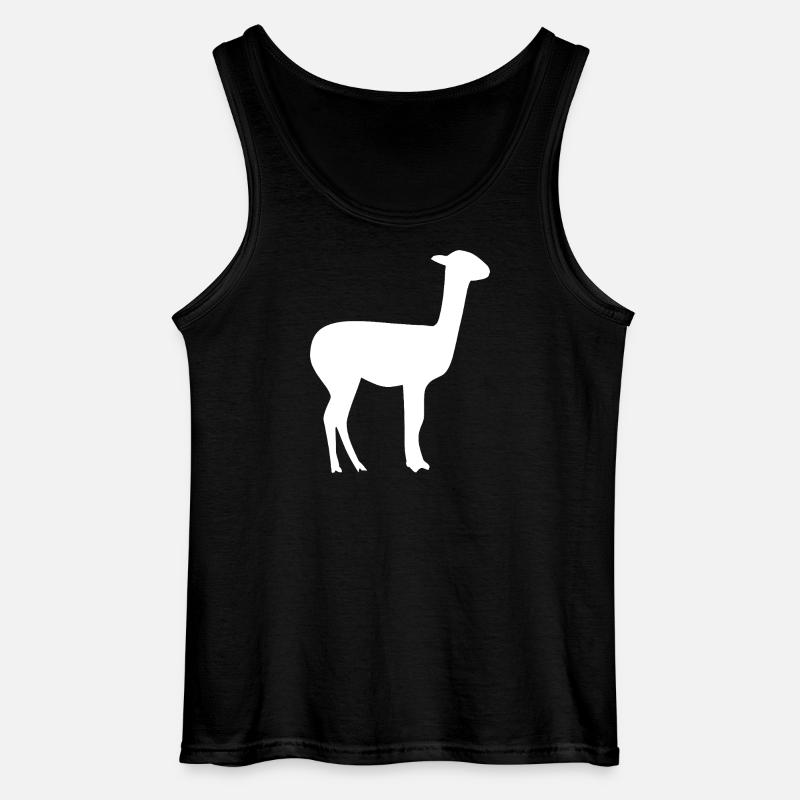 Lama - Gildan Männer Tank Top - Schwarz