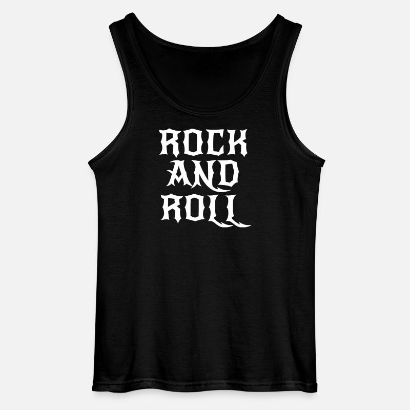 Rock'n'Roll-Gothic-Logo - Gildan Männer Tank Top - Schwarz