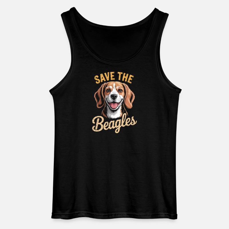 Save the Beagles Beagle Rettungsabschlag - Gildan Männer Tank Top - Schwarz
