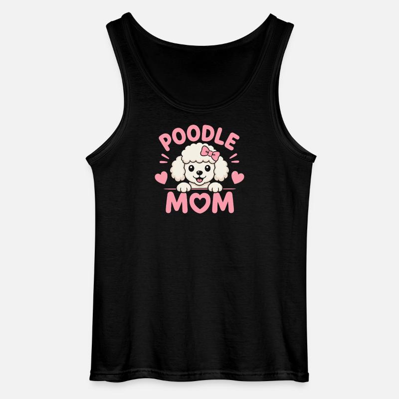 Pudel Mom Herzchen - Gildan Männer Tank Top - Schwarz