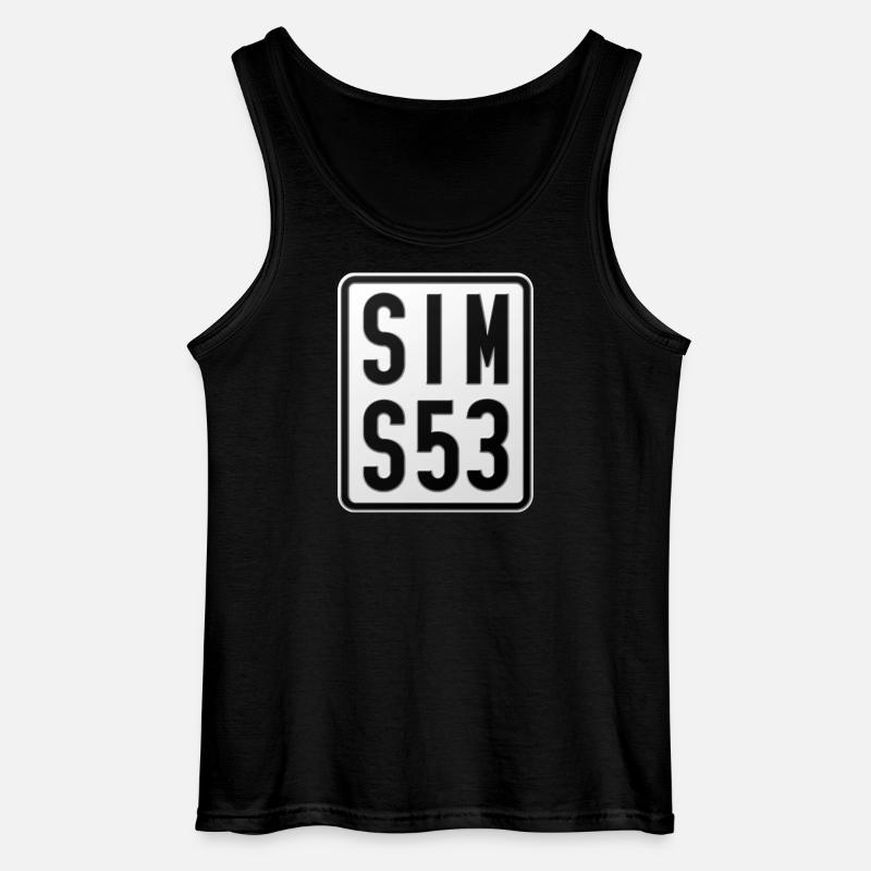 Simson S53 Moped Kennzeichen - Gildan Männer Tank Top - Schwarz