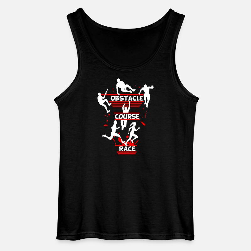 Hindernisparcours – Linien-Hindernisdesign - Gildan Männer Tank Top - Schwarz