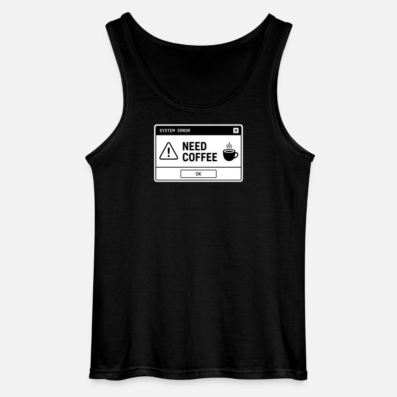  SYSTEM ⚠️ ERROR – NEED COFFEE  - Gildan Männer Tank Top - Schwarz