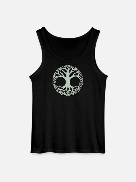 Braided Circle Tree of life - Gildan Men’s Tank Top - black