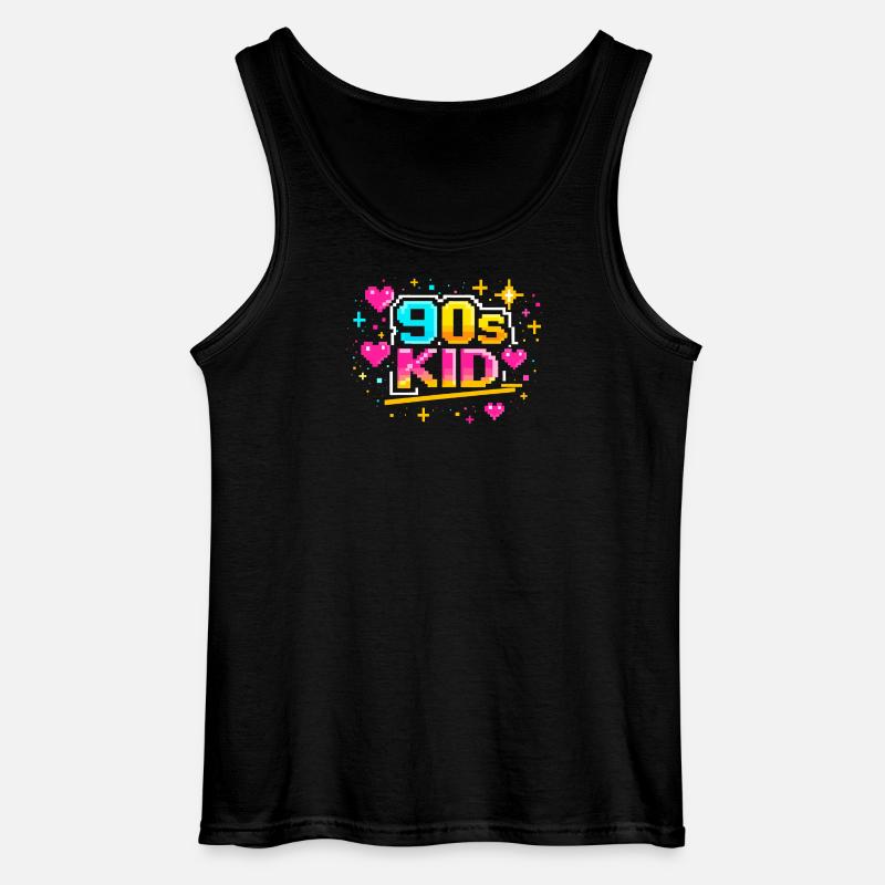 90s KID - Gildan Männer Tank Top - Schwarz