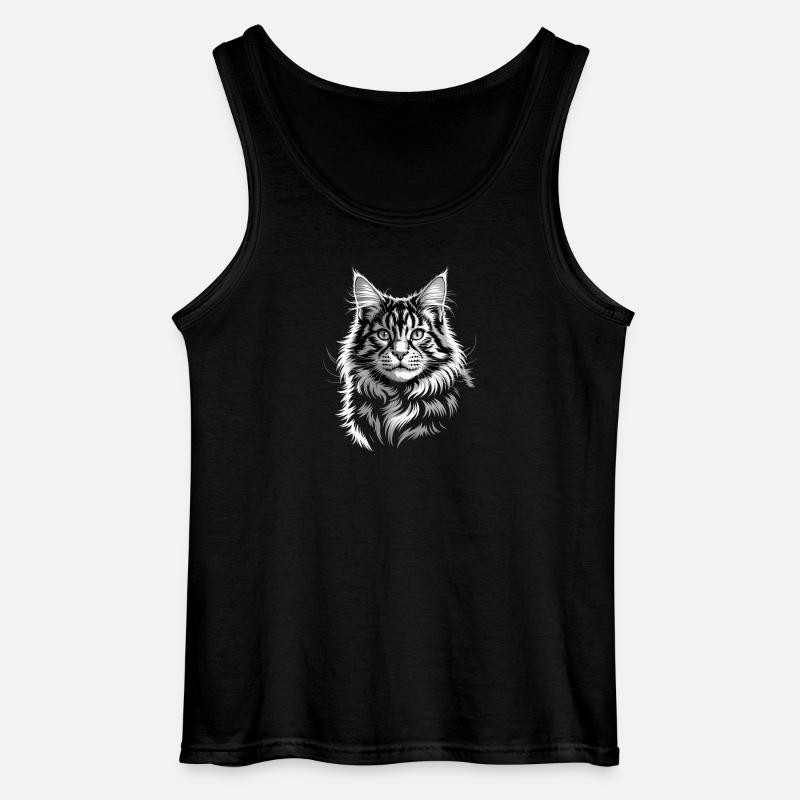 Maine Coon - Gildan Männer Tank Top - Schwarz