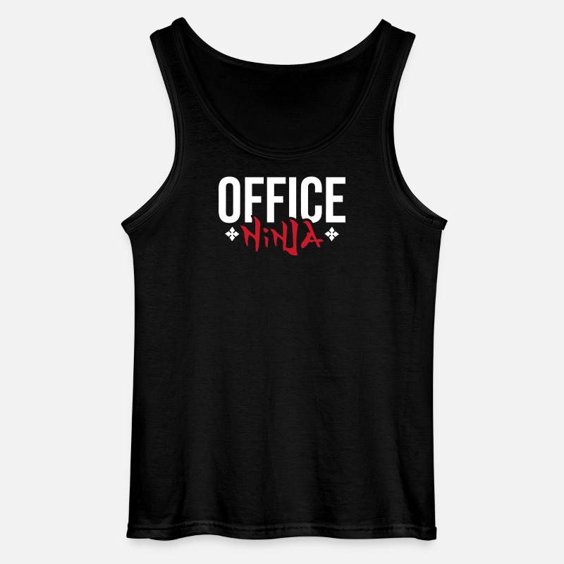 Büro-Ninja - Gildan Männer Tank Top - Schwarz