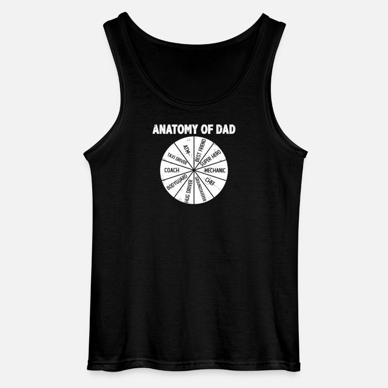 Anatomie des Papas – Rad der Hobbys - Gildan Männer Tank Top - Schwarz