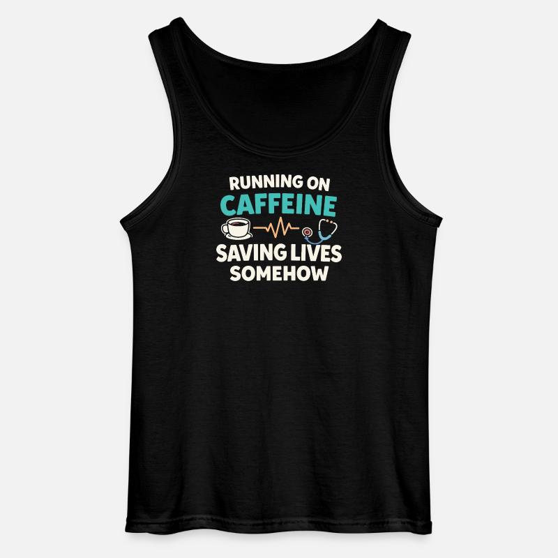 Nachtschicht-krankenschwester, Müde - Gildan Männer Tank Top - Schwarz