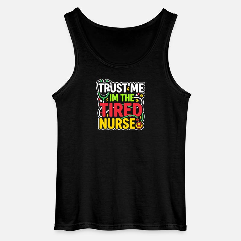 Nachtschicht-krankenschwester, Müde - Gildan Männer Tank Top - Schwarz