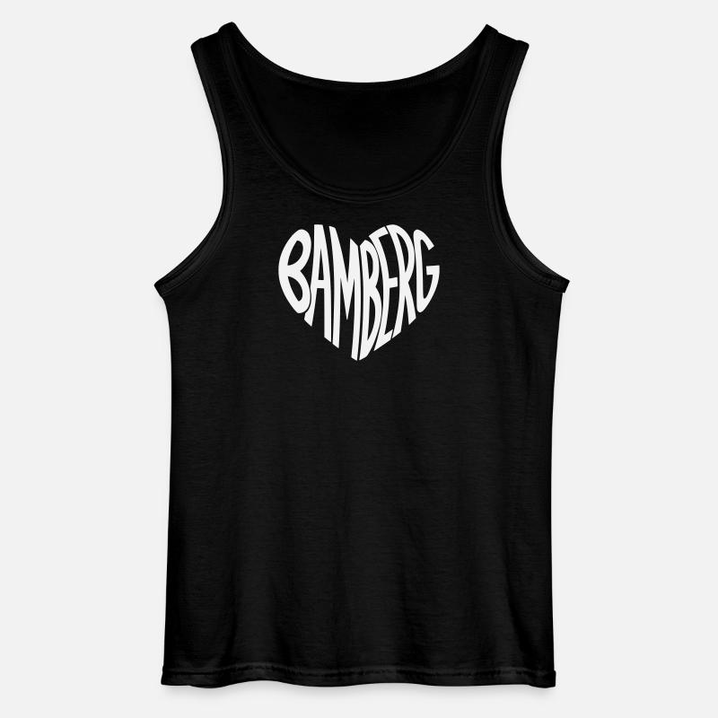 Bamberg Herz Typo - Gildan Männer Tank Top - Schwarz