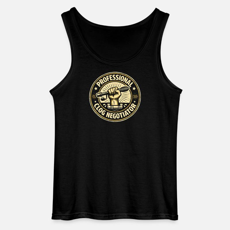 Constipation Professional | Pipe cleaning - Gildan Men’s Tank Top - black