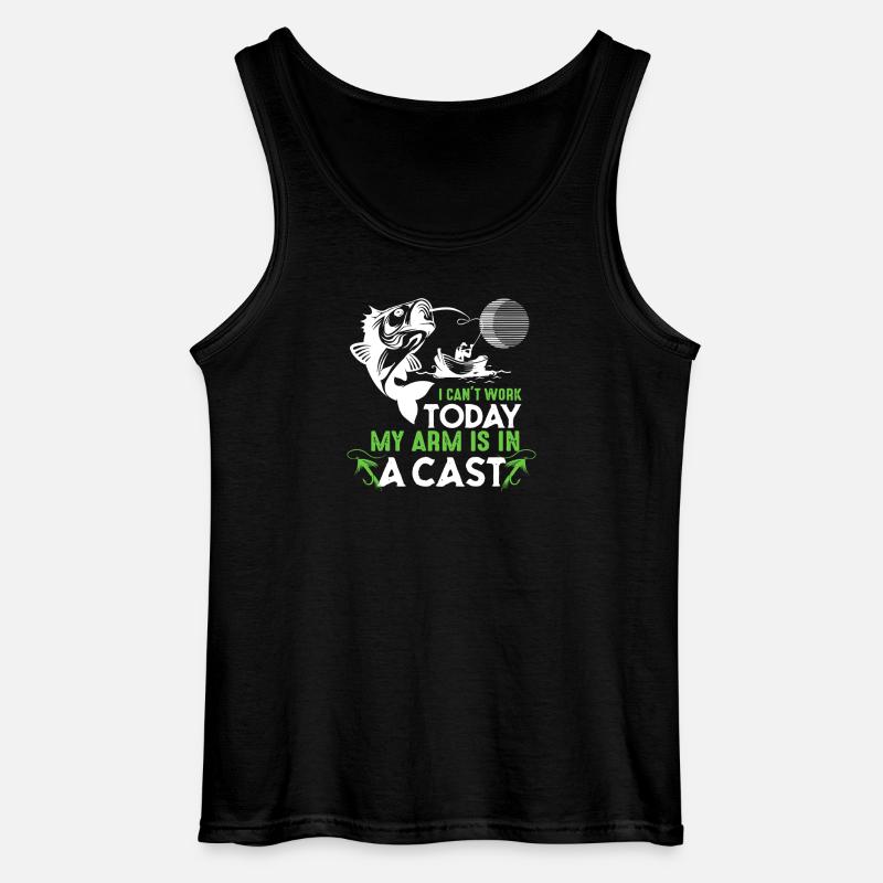 Cast Arm Shark Graphic Tee - Gildan Men’s Tank Top - black