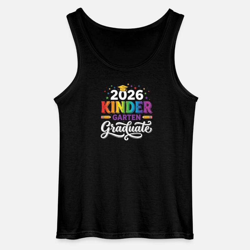2026 Kindergarten-Absolvent Rainbow - Gildan Männer Tank Top - Schwarz