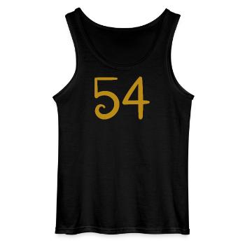 54 - Gildan Men’s Tank Top - black - Front - AI Model Male 185 dark (185cm)