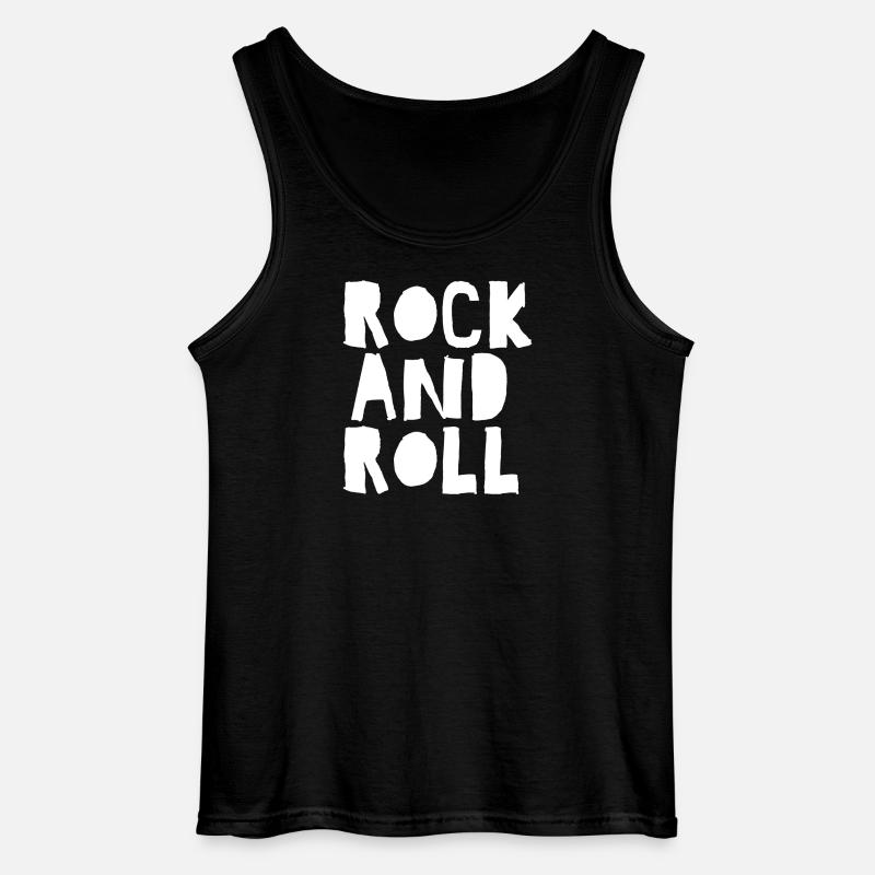 Rock'n'Roll Bold Typografie - Gildan Männer Tank Top - Schwarz