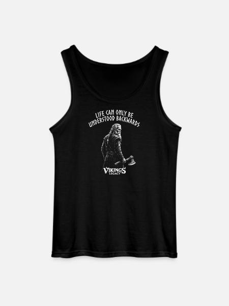 Life can only be understood backwards - Gildan Men’s Tank Top - black