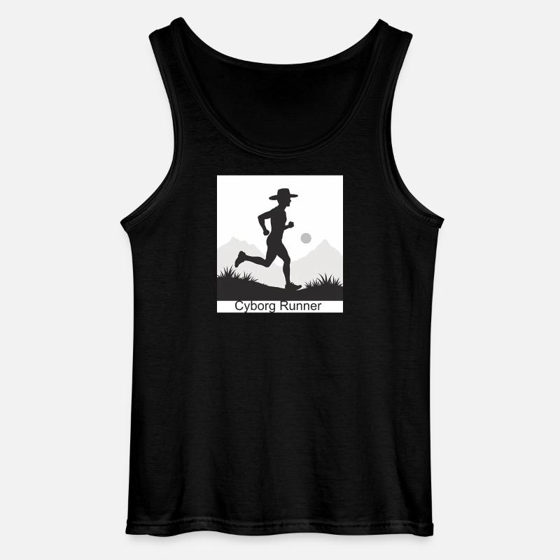 Cyborg Runner - Gildan Männer Tank Top - Schwarz