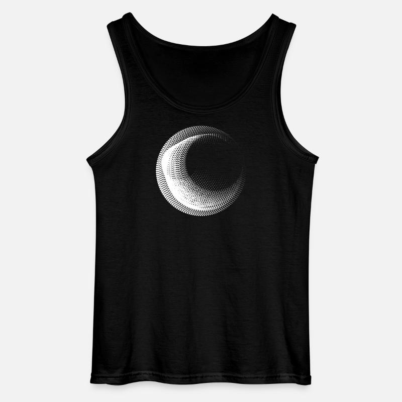 circles dots design - Gildan Men’s Tank Top - black