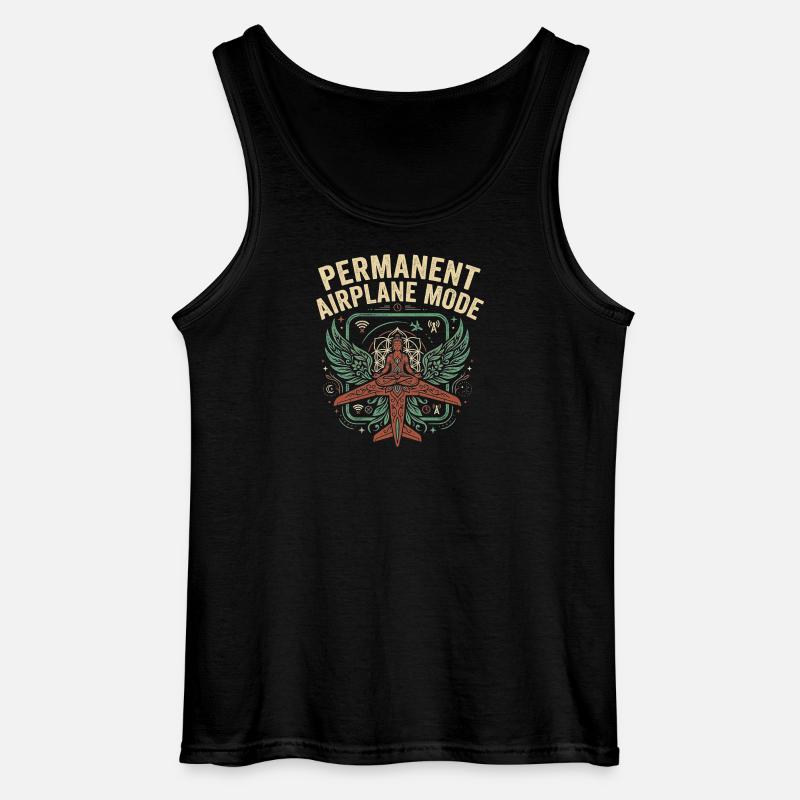 Dauer Flugmodus - Gildan Männer Tank Top - Schwarz