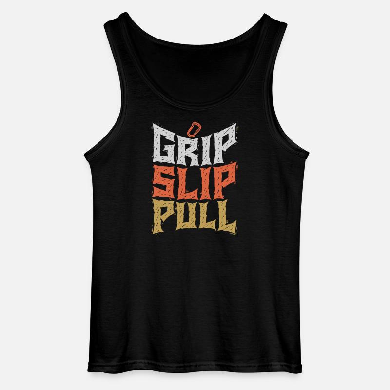 Grip Slip Pull Graphic Tee - Gildan Men’s Tank Top - black