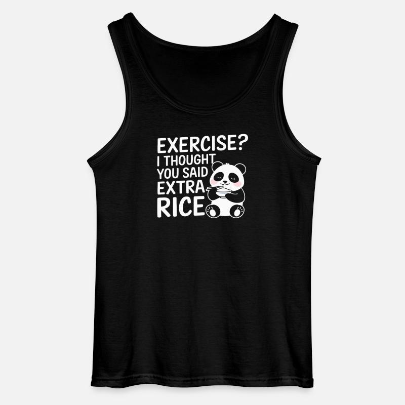 Panda fordert Extra Reis - Gildan Männer Tank Top - Schwarz