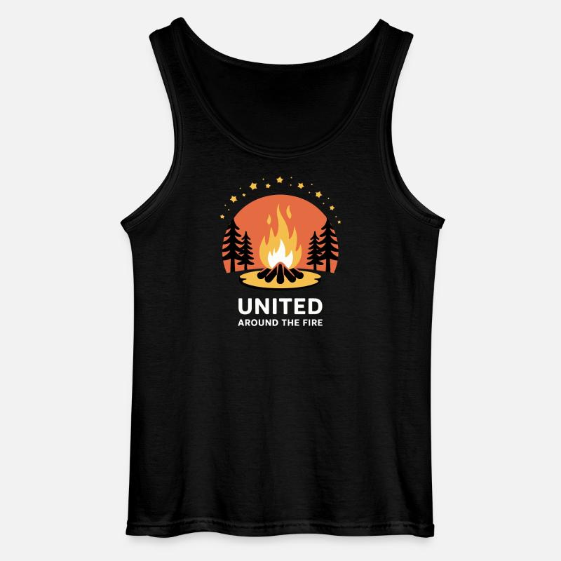 Campfire Unity Circle - Gildan Men’s Tank Top - black