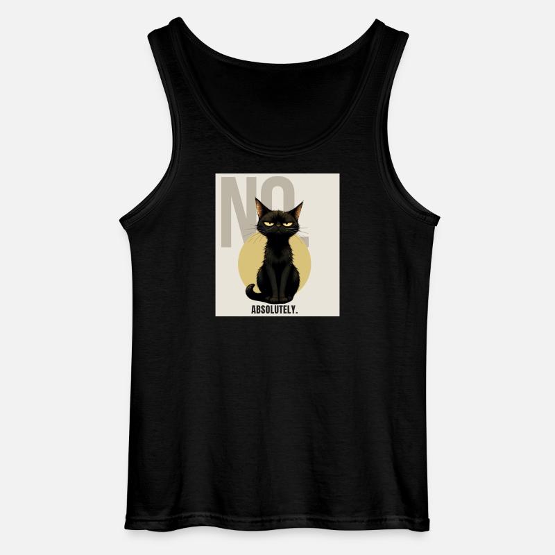 NO. – Sarcastic Black Cat Design - Gildan Männer Tank Top - Schwarz
