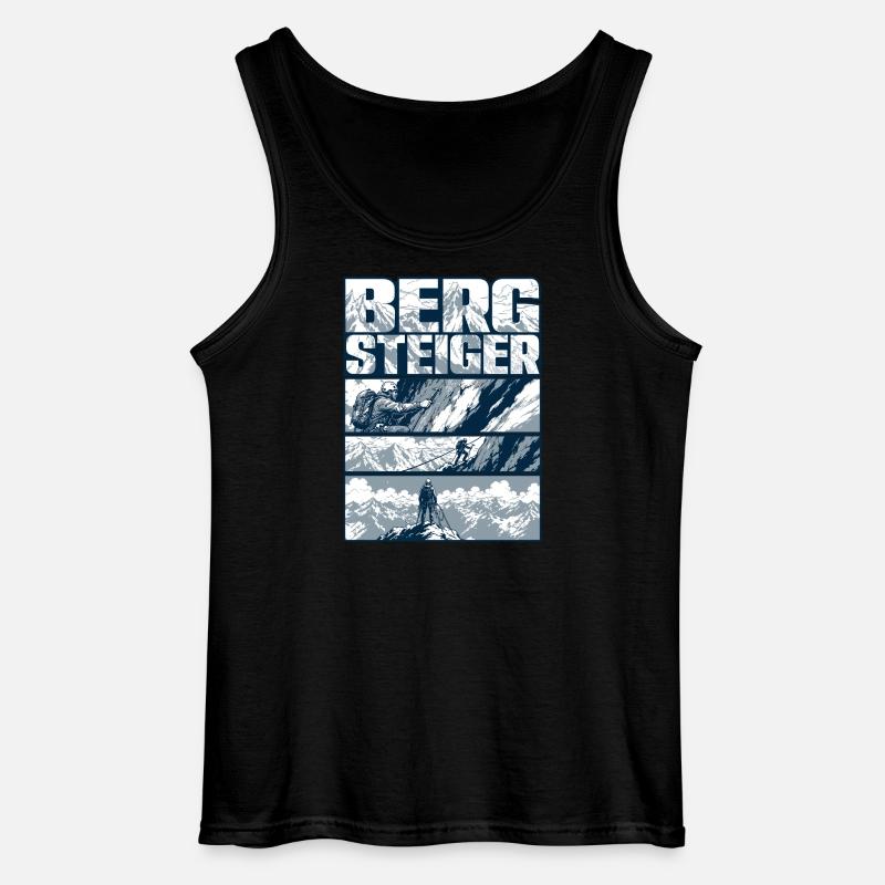 Bergsteiger Gipfelsturm Retro - Gildan Männer Tank Top - Schwarz