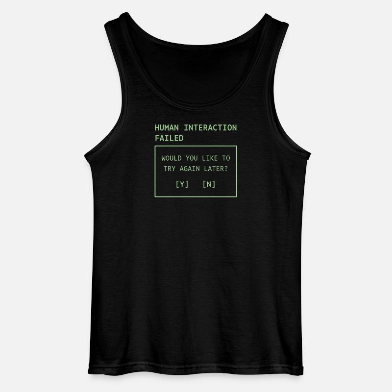 Menschliche Interaktion gescheitert - Gildan Männer Tank Top - Schwarz