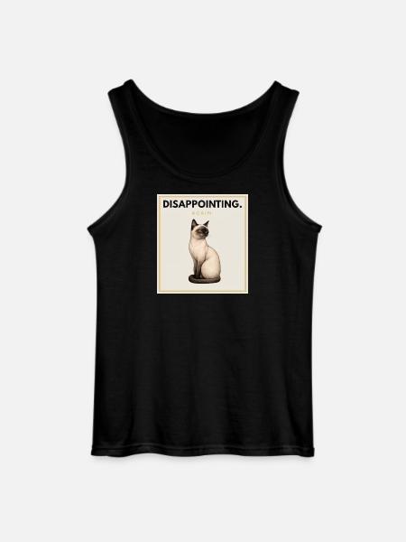 DISAPPOINTING Sarcastic Cat Design - Gildan Männer Tank Top - Schwarz